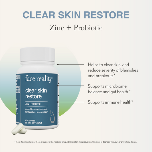 Clear skin Restore Zinc + Probiotic