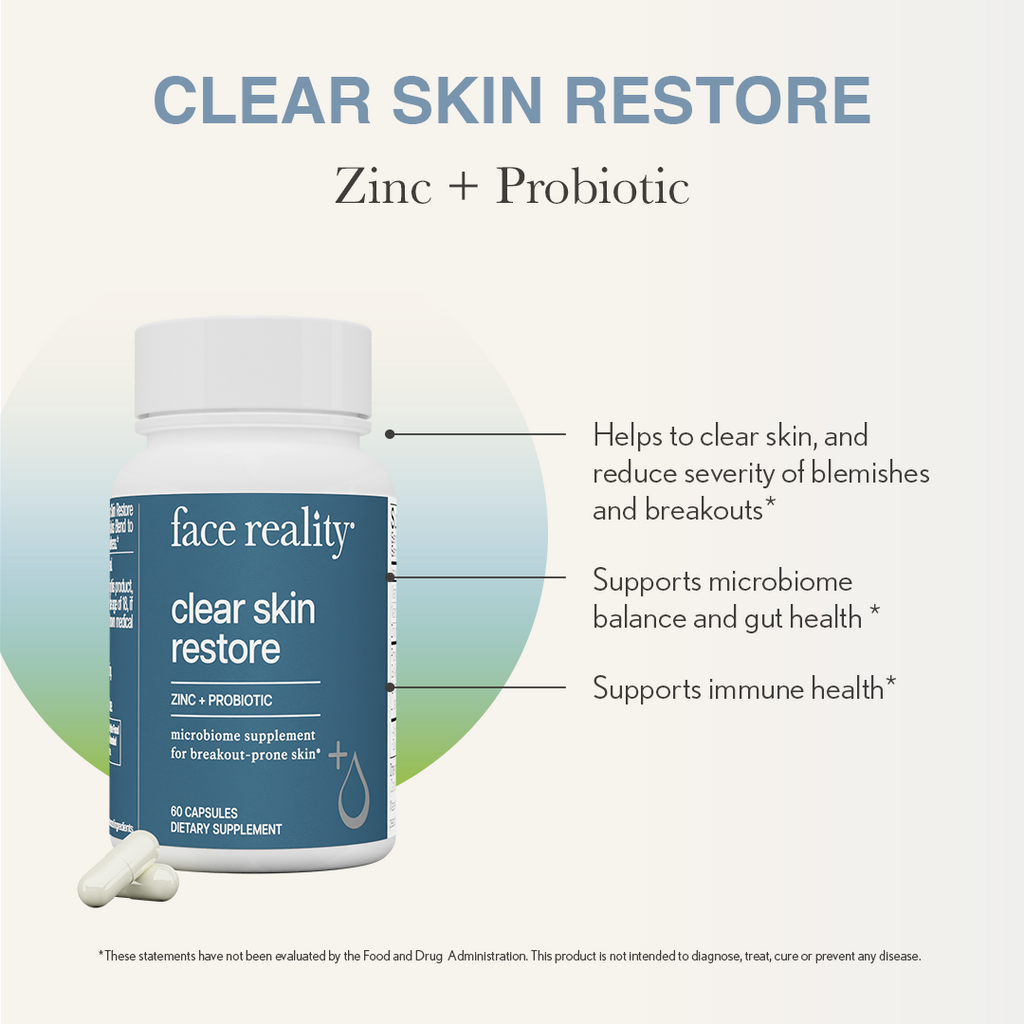 Clear skin Restore Zinc + Probiotic